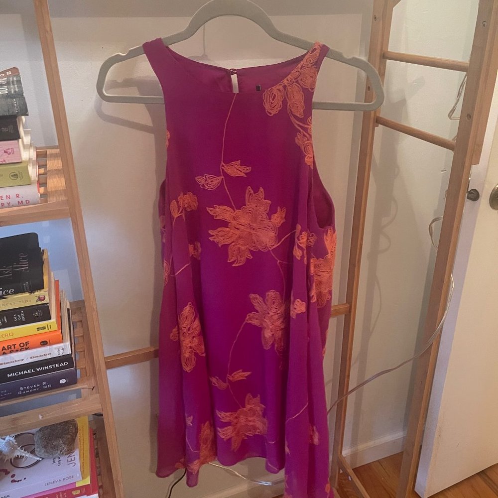 Embroidered Shift Dress